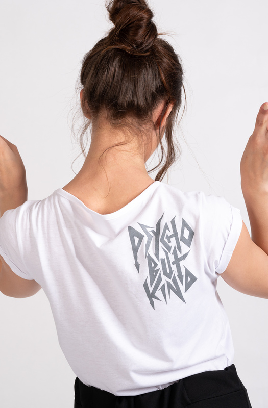 Tričko Psycho but kind White