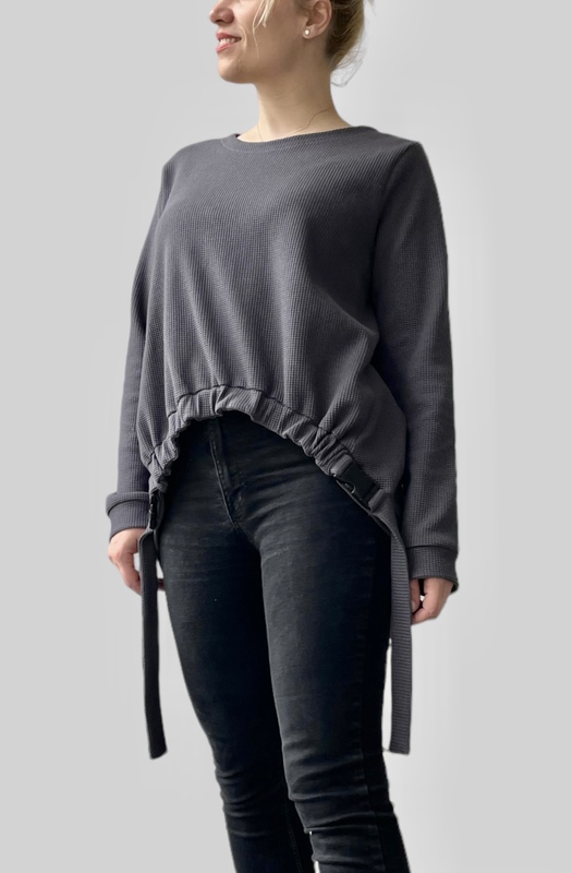 Mikina Wafle Grey