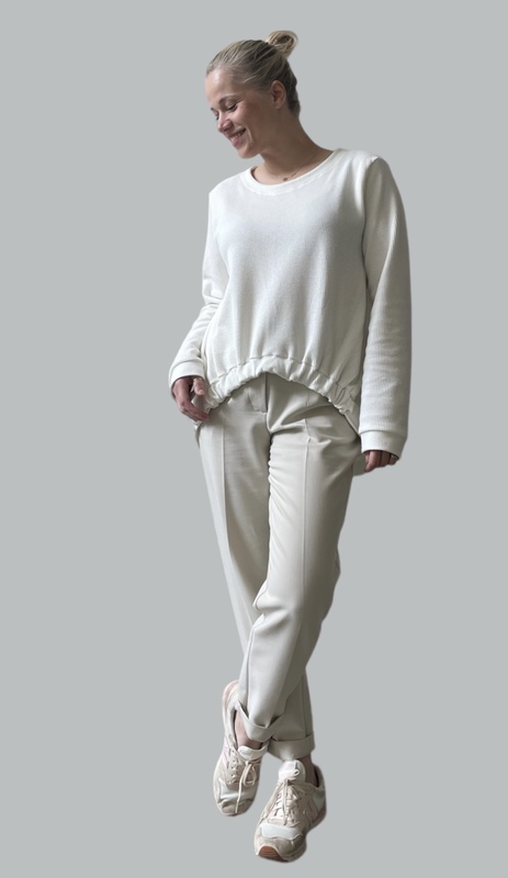 Mikina Wafle White