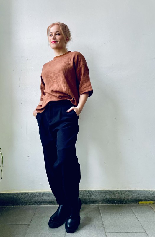 Oversize Triko Brown Mušelín